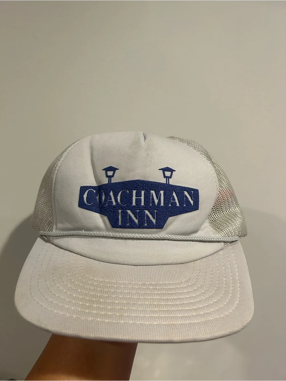 Coachman Inn Mesh Back Trucker Hat Hanes Headwear Vintage Adjustable Snapback